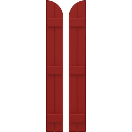 Ekena Millwork Americraft 2-Board (3 Batten) Wood Joined Board-n-Batten Shutters w/ Arch Top, ARW401BQ207X60BRH, PR ARW401BQ207X60BRH